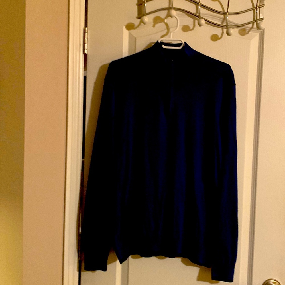 Men’s pullover zip neck sweater